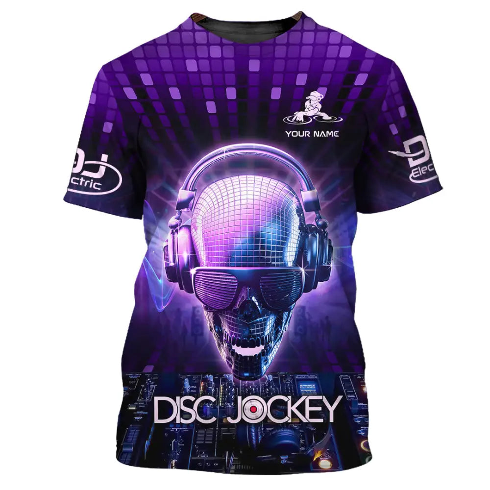 Unisex Shirt - Custom Text Shirt Disc Jockey T-Shirt / S T-shirt