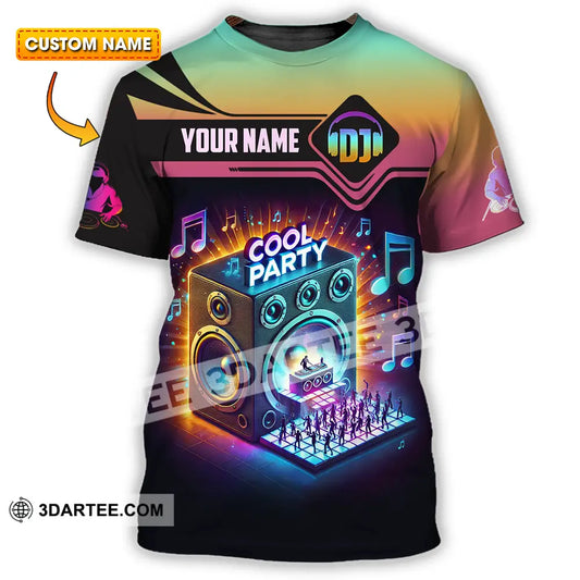 Unisex Shirt - Custom Text Dj Cool Party T-Shirt