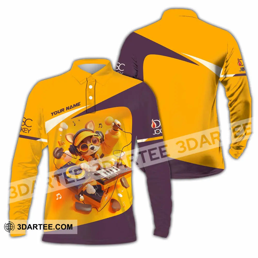 Unisex Shirt - Custom Text Shirt DJ Shirt Shirt Long Sleeve Polo / S T-shirt