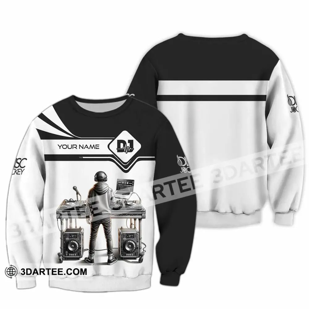 Unisex Shirt - Custom Text Dj Long Sleeve / S T-Shirt