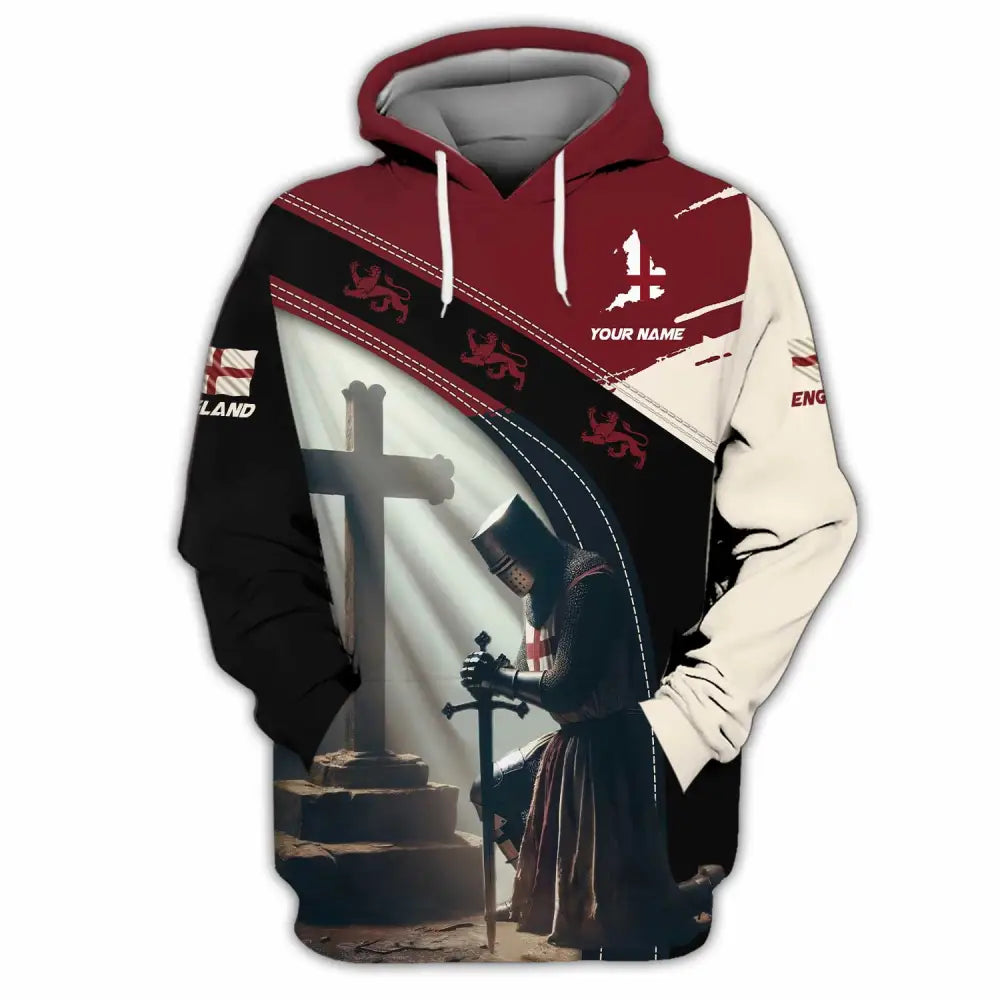 Unisex Shirt - Custom Text Shirt England Guardian Hoodie / S T-shirt