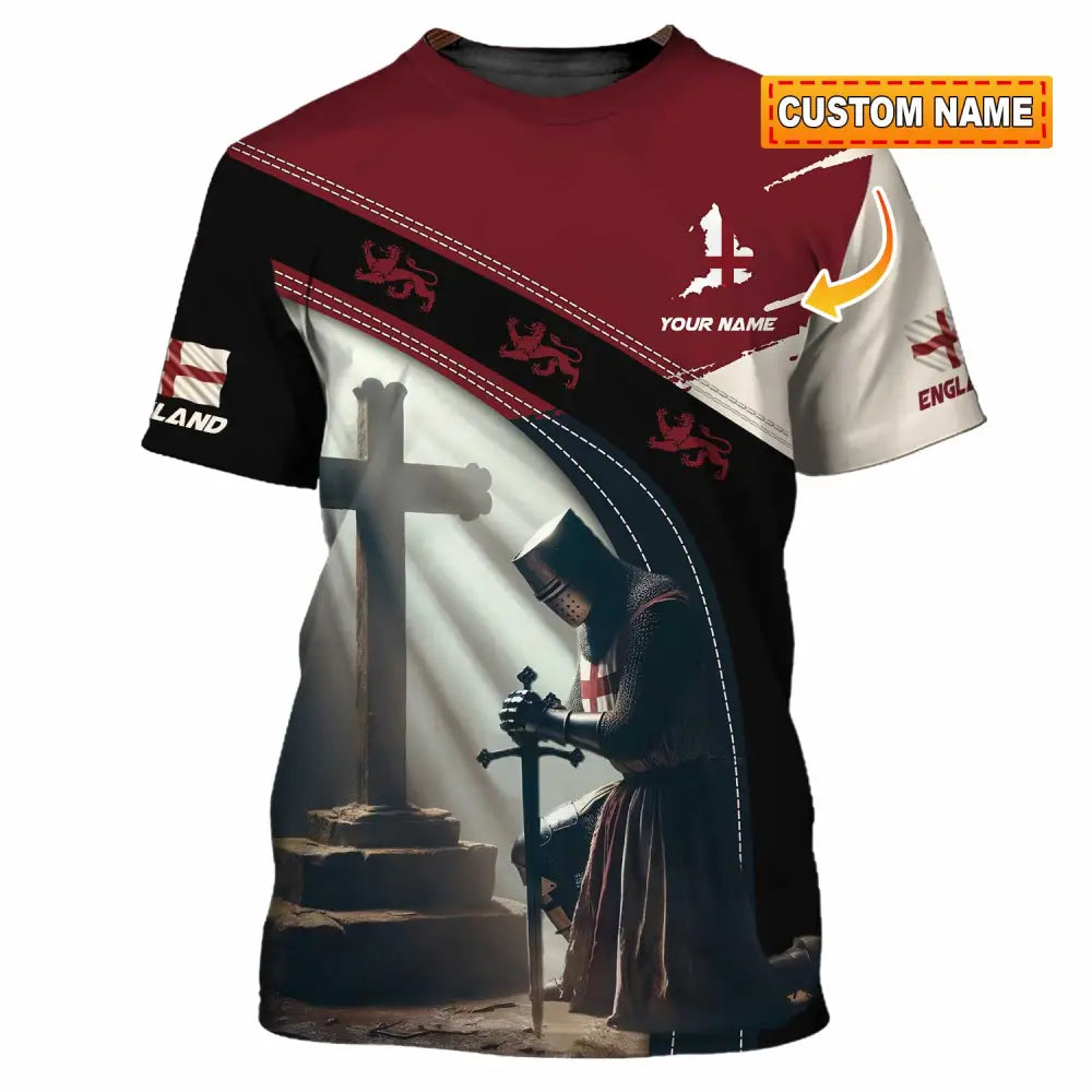 Unisex Shirt - Custom Text Shirt England Guardian T-shirt