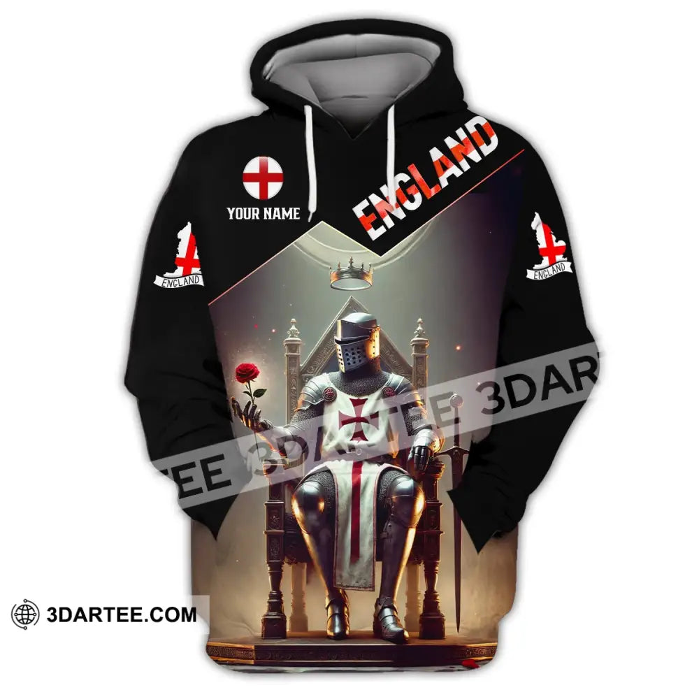Unisex Shirt - Custom Text England Hoodie / S T-Shirt