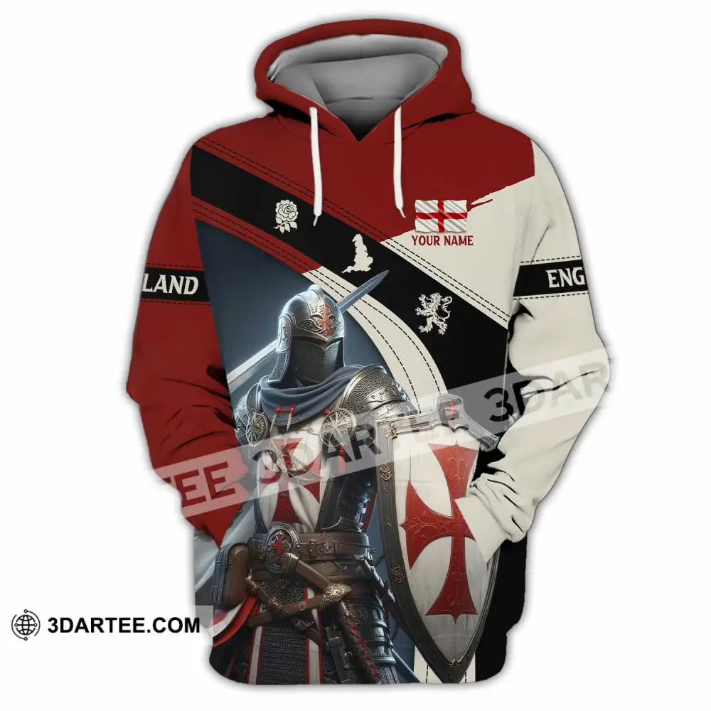 Unisex Shirt - Custom Text Shirt England Shirt Hoodie / S T-shirt