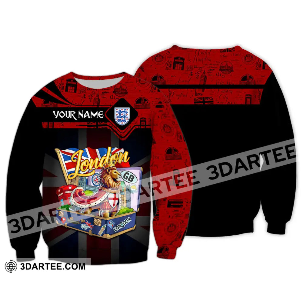 Unisex Shirt - Custom Text Shirt England Shirt Long Sleeve / S T-shirt