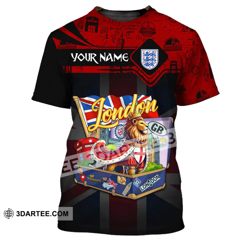 Unisex Shirt - Custom Text Shirt England Shirt T-Shirt / S T-shirt