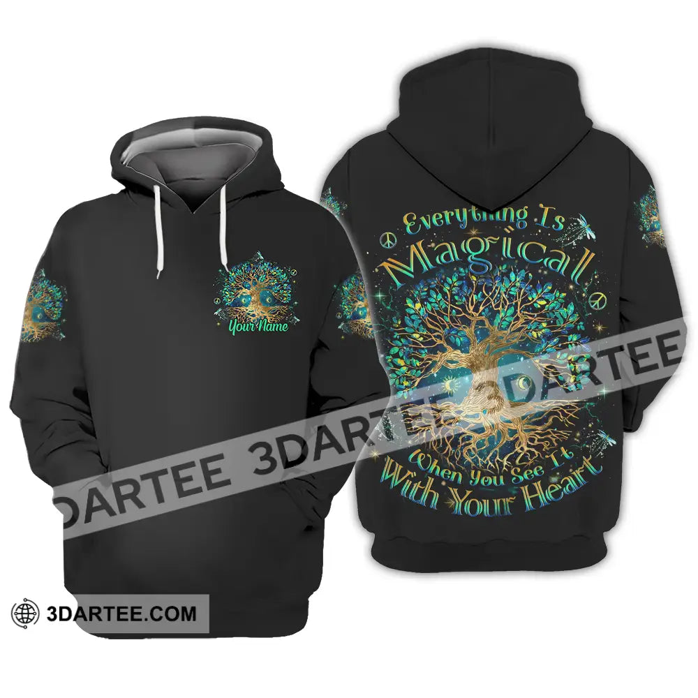Unisex Shirt - Custom Text Shirt Everything Is Magical Shirt Hoodie / S T-shirt