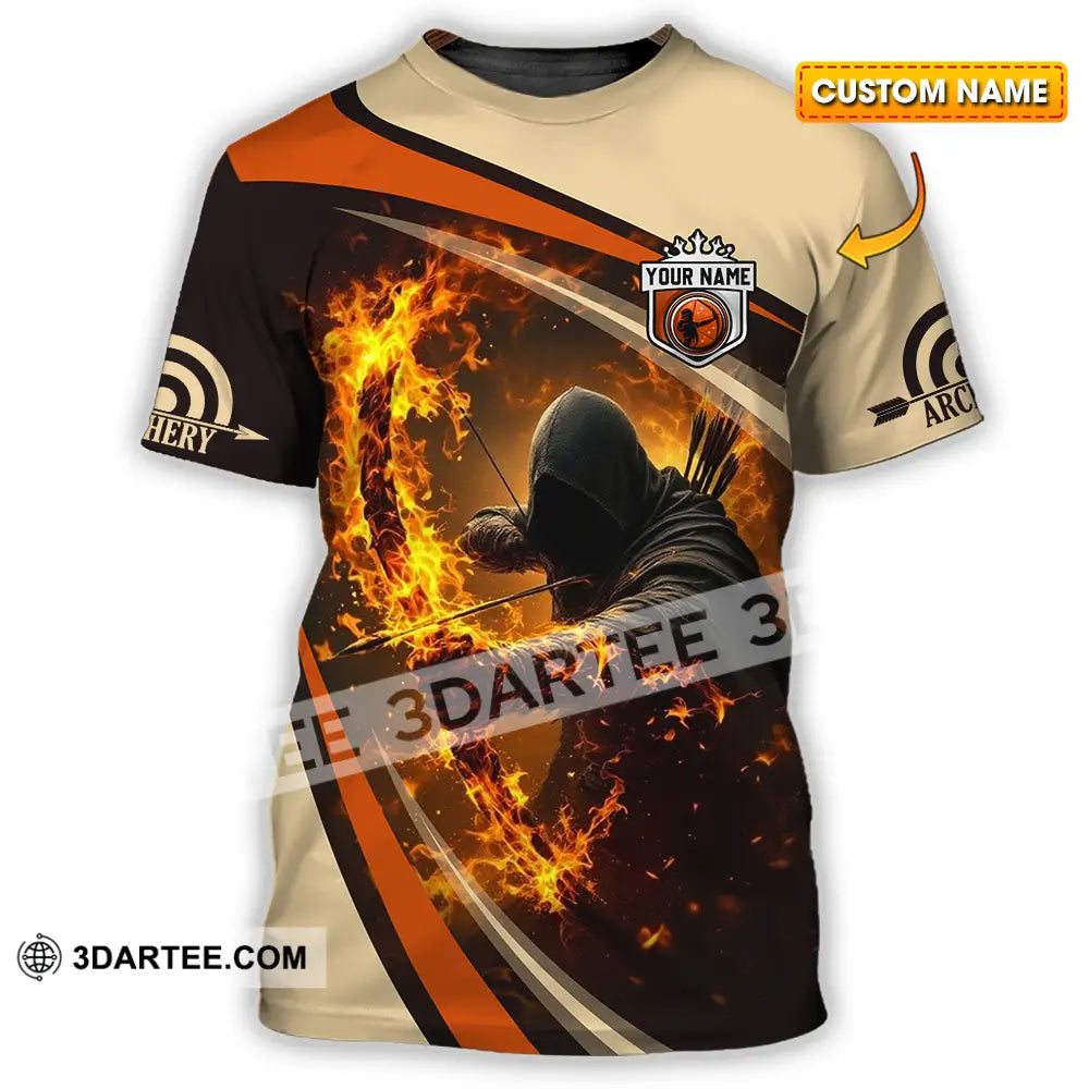 Unisex Shirt - Custom Text Fire Archery T-Shirt