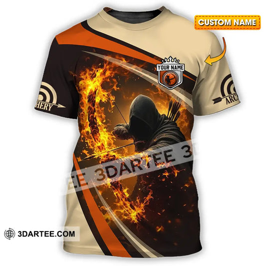 Unisex Shirt - Custom Text Fire Archery T-Shirt