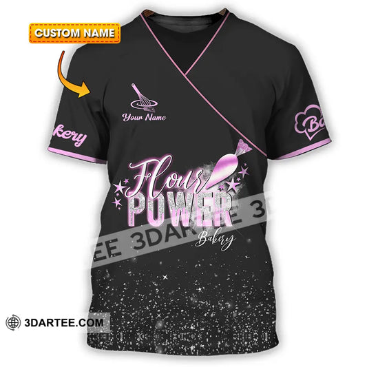 Unisex Shirt - Custom Text Shirt Flour Power Bakery T-shirt