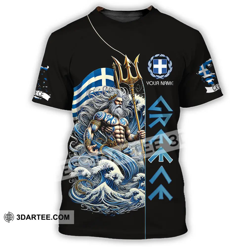 Unisex Shirt - Custom Text Greece T-Shirt / S T-Shirt