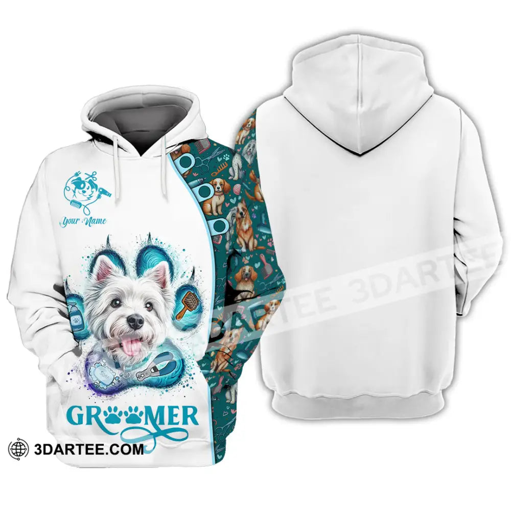 Unisex Shirt - Custom Text Shirt Groomer Shirt Hoodie / S T-shirt