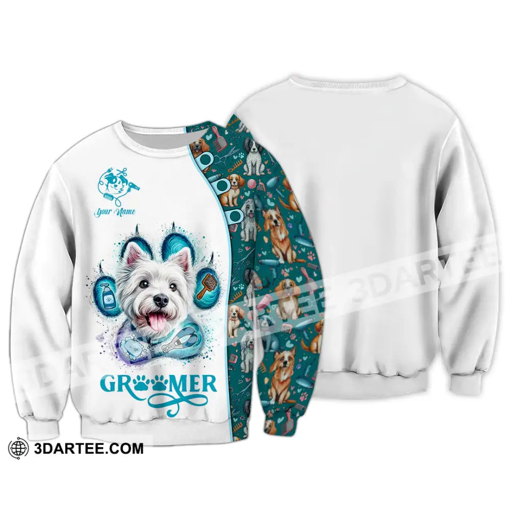 Unisex Shirt - Custom Text Shirt Groomer Shirt Long Sleeve / S T-shirt