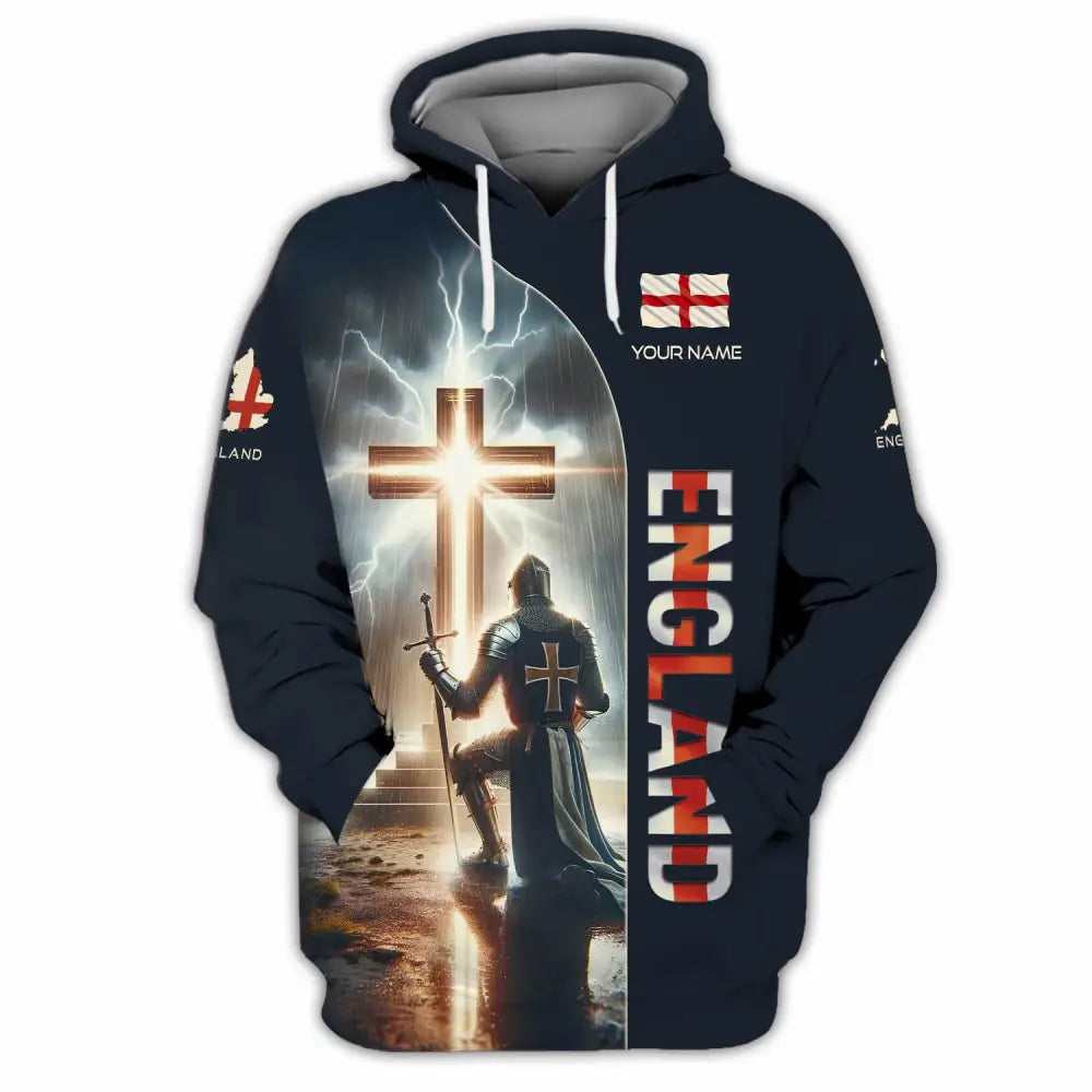 Unisex Shirt - Custom Text Shirt Guardian Of England Hoodie / S T-shirt