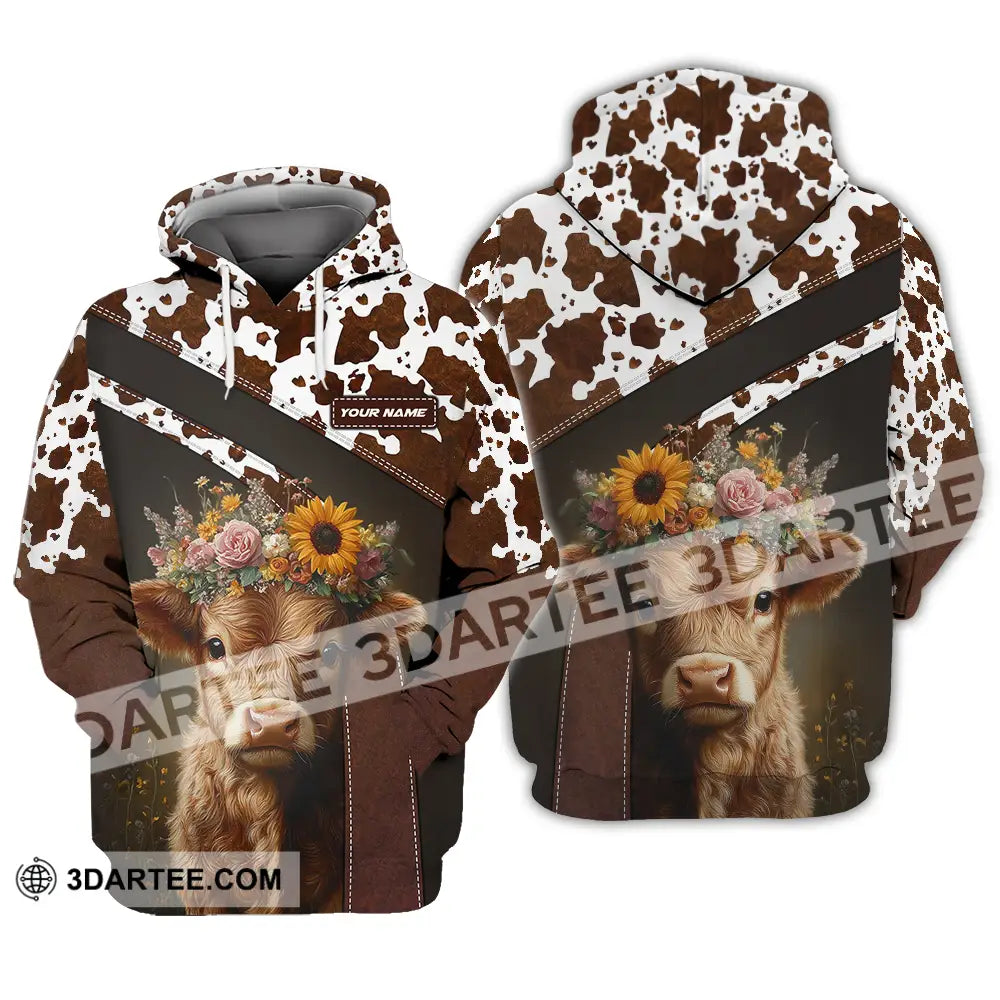 Unisex Shirt - Custom Text Shirt Highland Cow Shirt Hoodie / S T-shirt