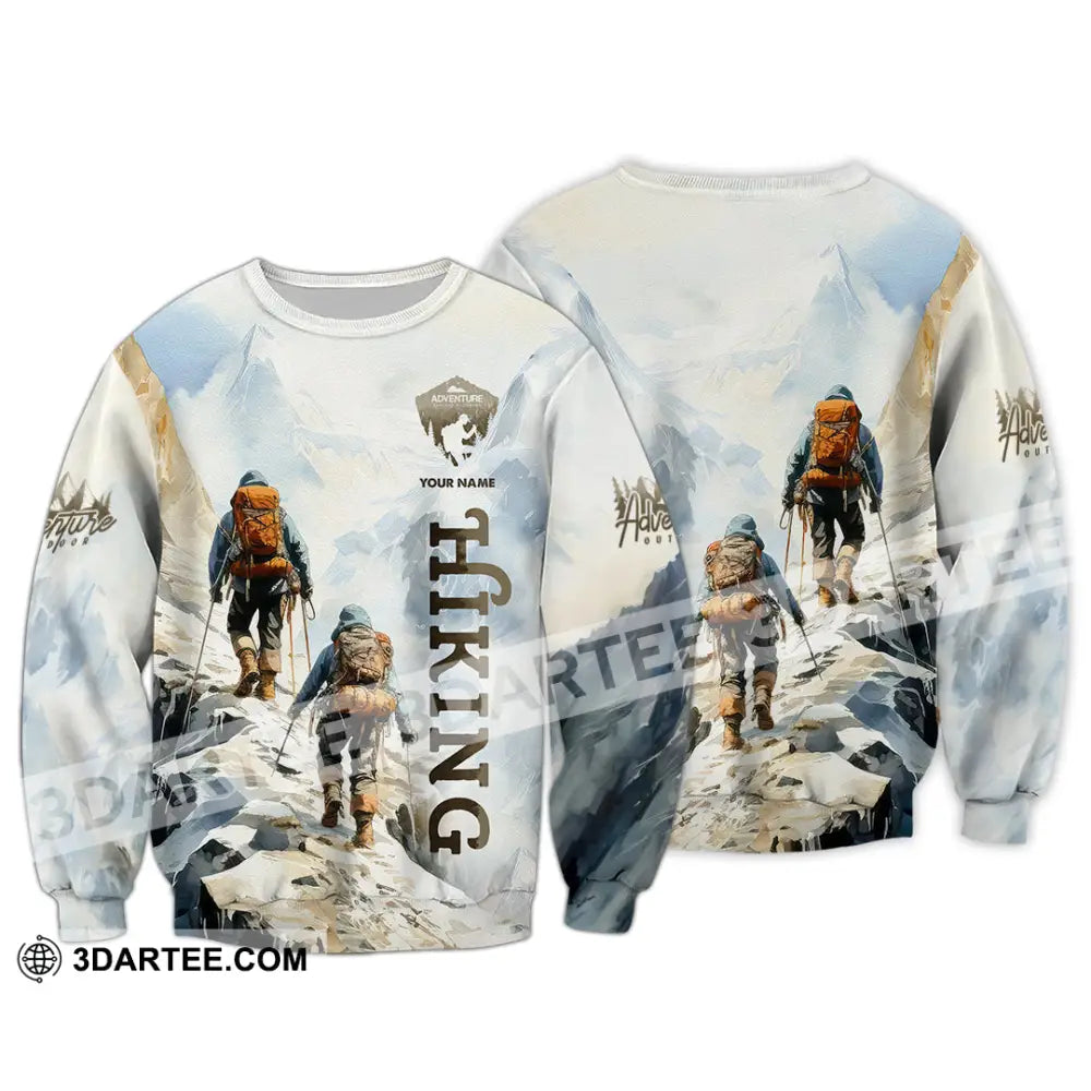 Unisex Shirt - Custom Text Shirt Hiking Long Sleeve / S T-shirt