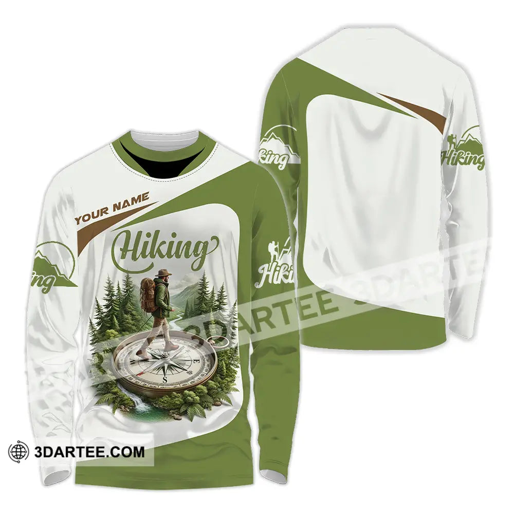 Unisex Shirt - Custom Text Shirt Hiking Shirt Long Sleeve Shirt / S T-shirt