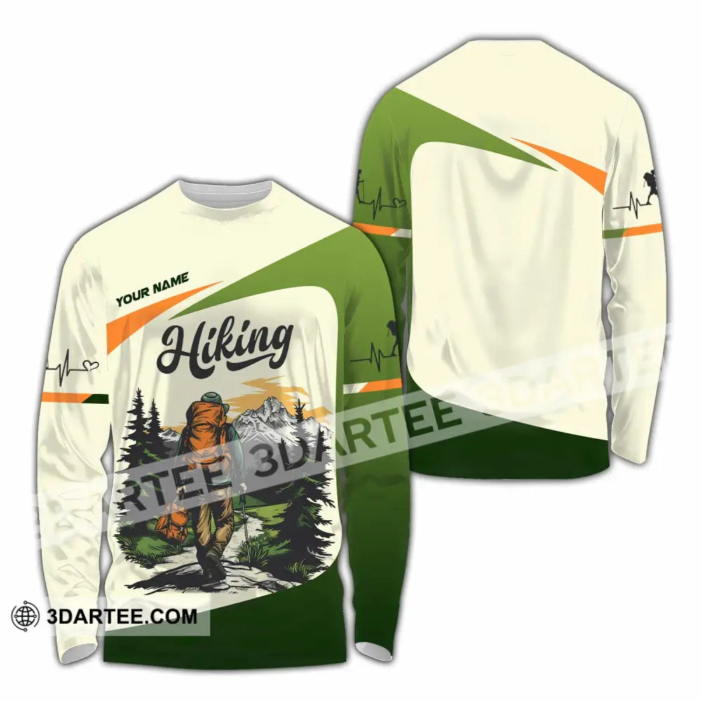 Unisex Shirt - Custom Text Shirt Hiking Shirt Long Sleeve Shirt / S T-shirt