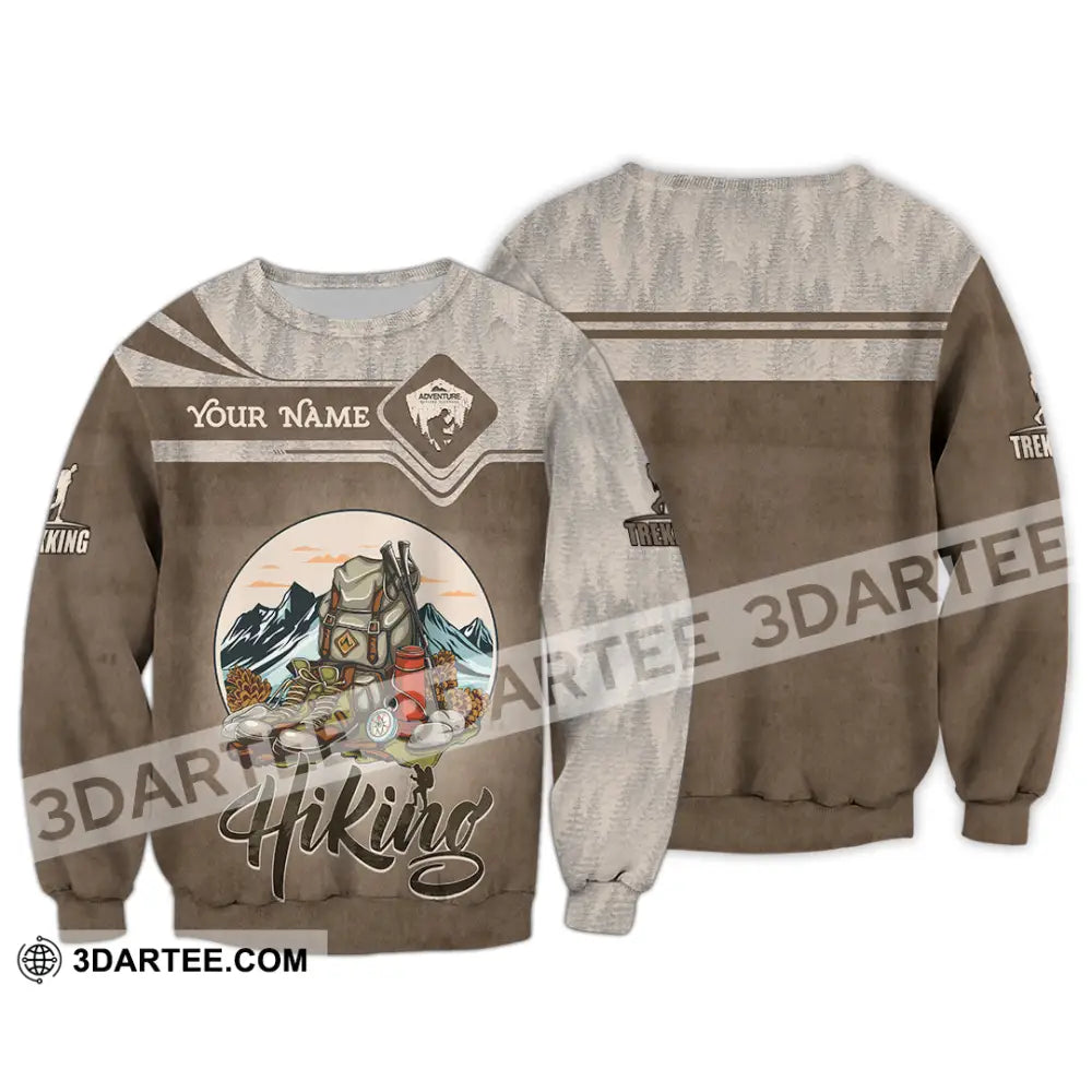 Unisex Shirt - Custom Text Shirt Hiking Long Sleeve / S T-shirt