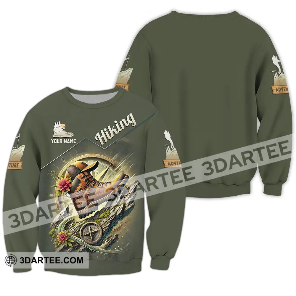 Unisex Shirt - Custom Text Shirt Hiking Long Sleeve / S T-shirt