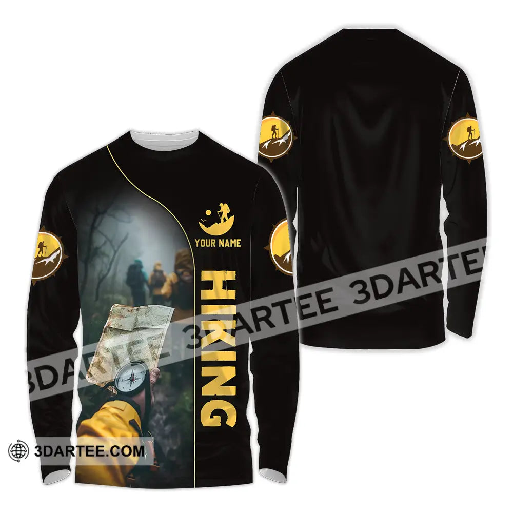 Unisex Shirt - Custom Text Shirt Hiking Shirt Long Sleeve Shirt / S T-shirt