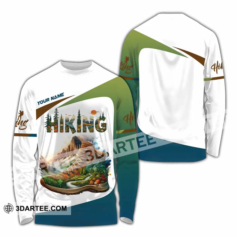 Unisex Shirt - Custom Text Shirt Hiking Shirt Long Sleeve Shirt / S T-shirt