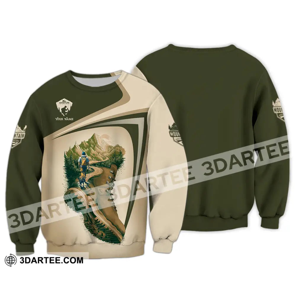 Unisex Shirt - Custom Text Shirt Hiking Long Sleeve / S T-shirt