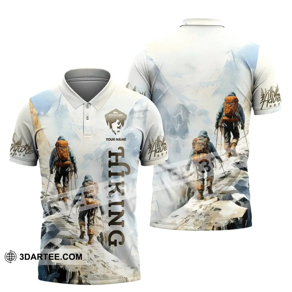 Unisex Shirt - Custom Text Shirt Hiking Polo Shirt / S T-shirt