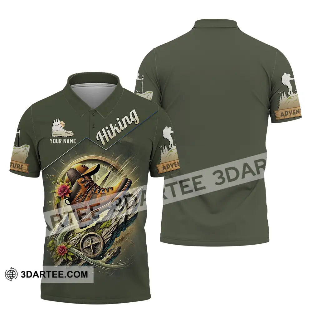 Unisex Shirt - Custom Text Shirt Hiking Polo Shirt / S T-shirt