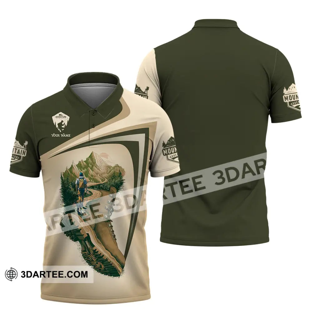 Unisex Shirt - Custom Text Shirt Hiking Polo Shirt / S T-shirt