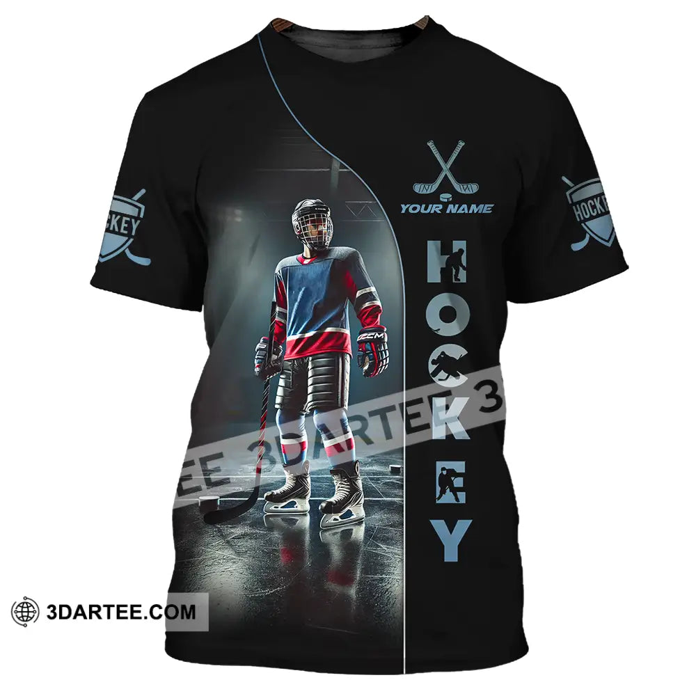 Unisex Shirt - Custom Text Hockey T-Shirt / S T-Shirt