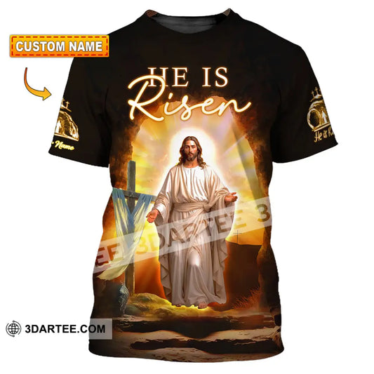 Unisex Shirt - Custom Text Jesus Is Risen T-Shirt