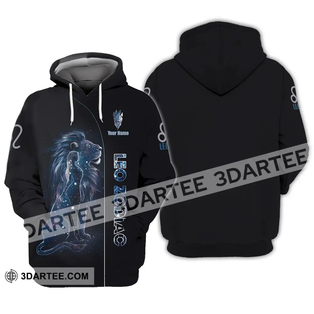 Unisex Shirt - Custom Text Leo Zodiac Hoodie / S T-Shirt