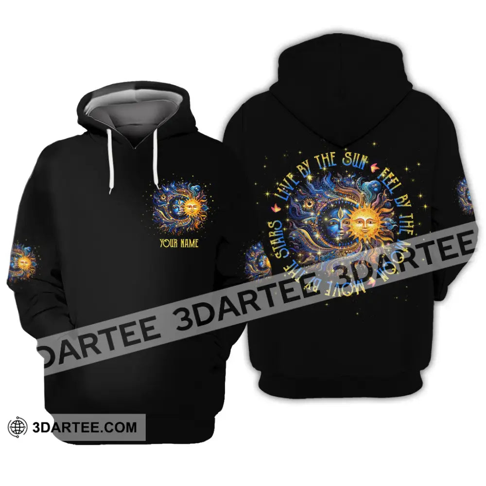 Unisex Shirt - Custom Text Shirt Live By The Sun Hippie Shirt Hoodie / S T-shirt