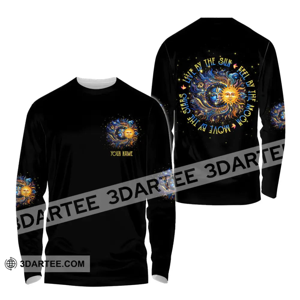 Unisex Shirt - Custom Text Shirt Live By The Sun Hippie Shirt Long Sleeve Shirt / S T-shirt