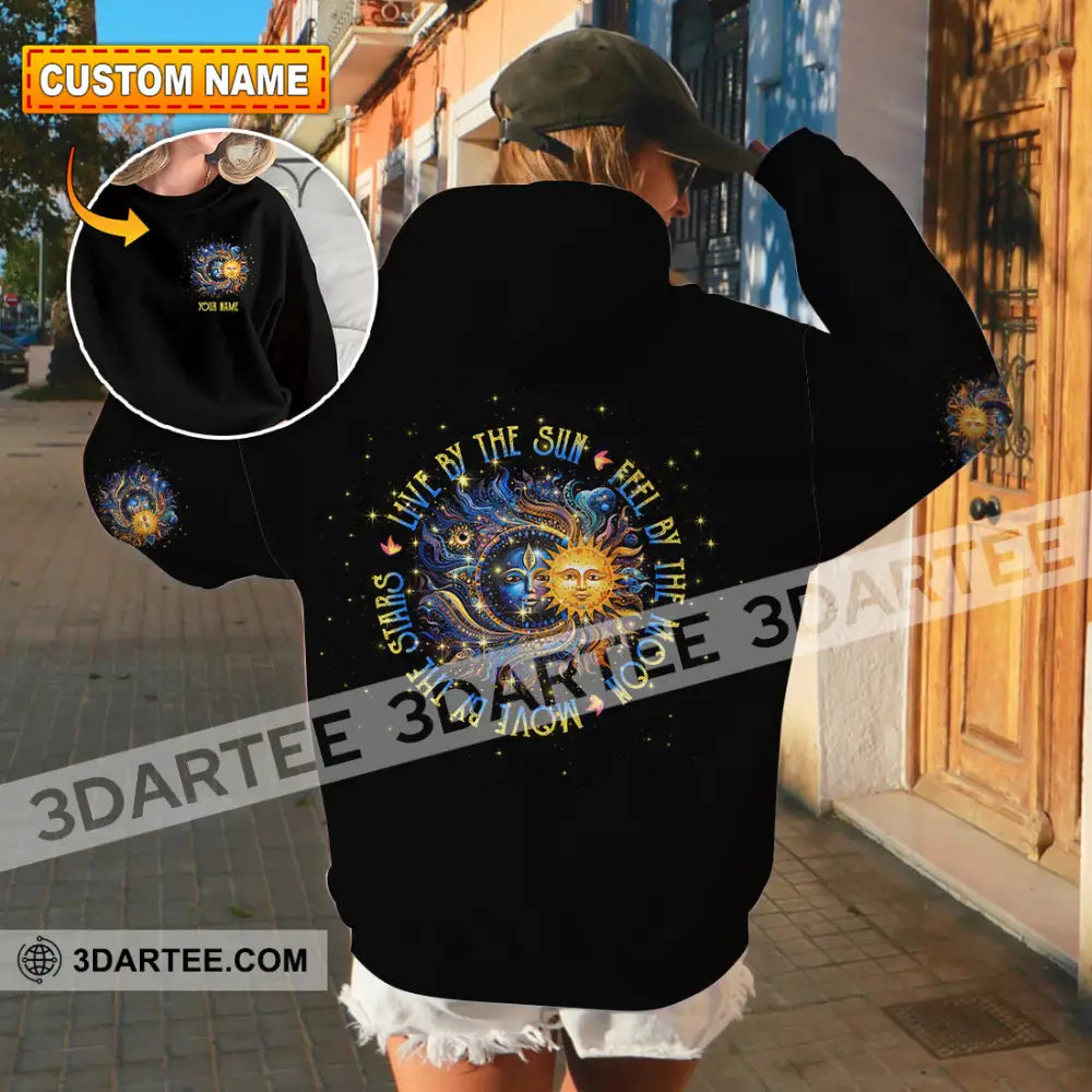 Unisex Shirt - Custom Text Shirt Live By The Sun Hippie Shirt T-shirt
