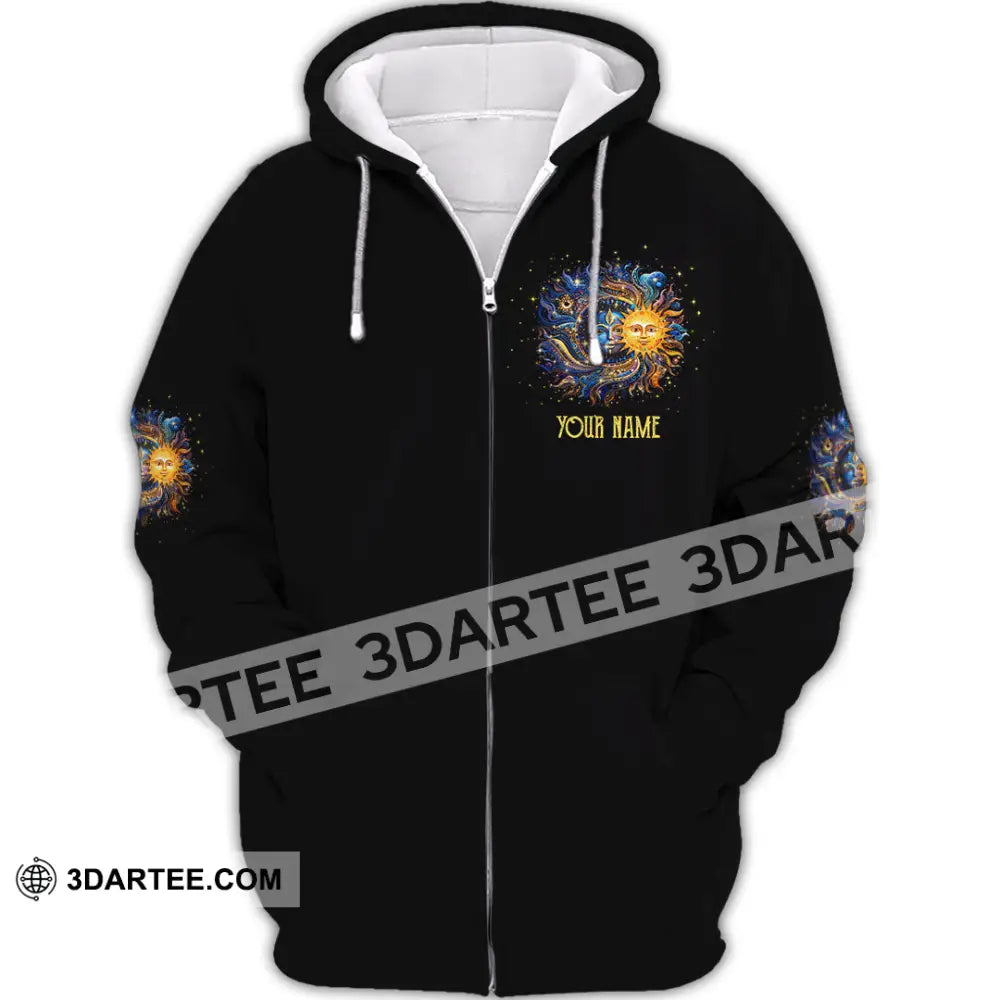 Unisex Shirt - Custom Text Shirt Live By The Sun Hippie Shirt Zipper Hoodie / S T-shirt