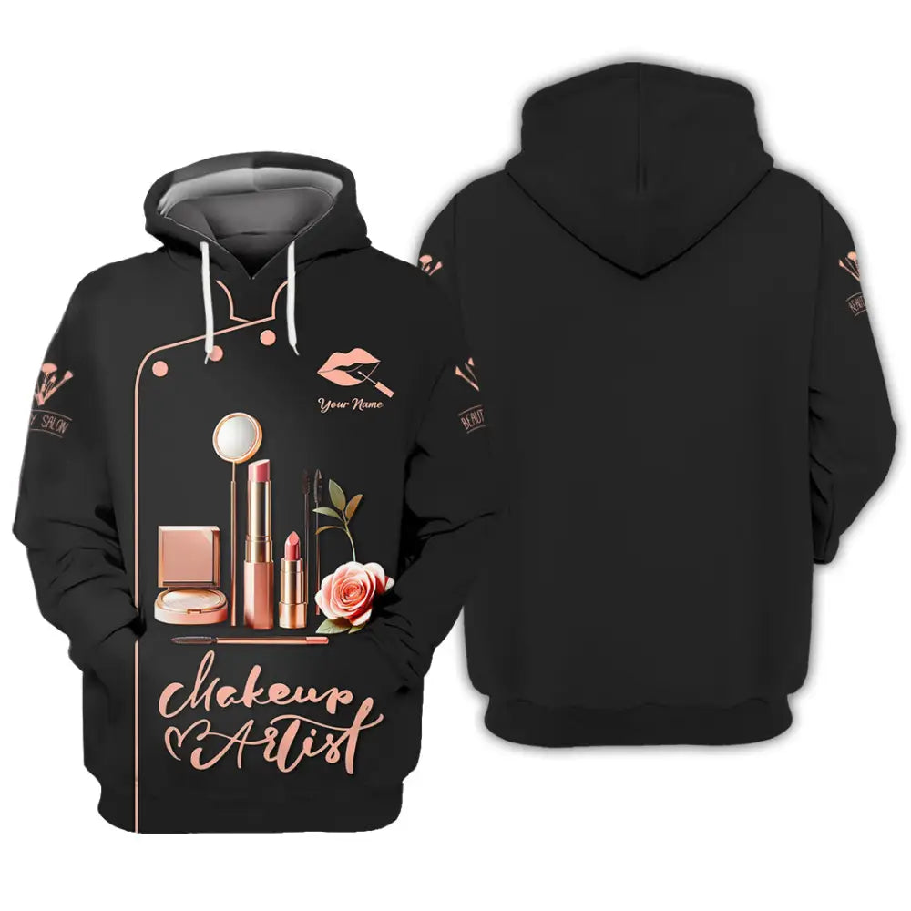 Unisex Shirt - Custom Text Shirt Makeup Artist Shirt Hoodie / S T-shirt