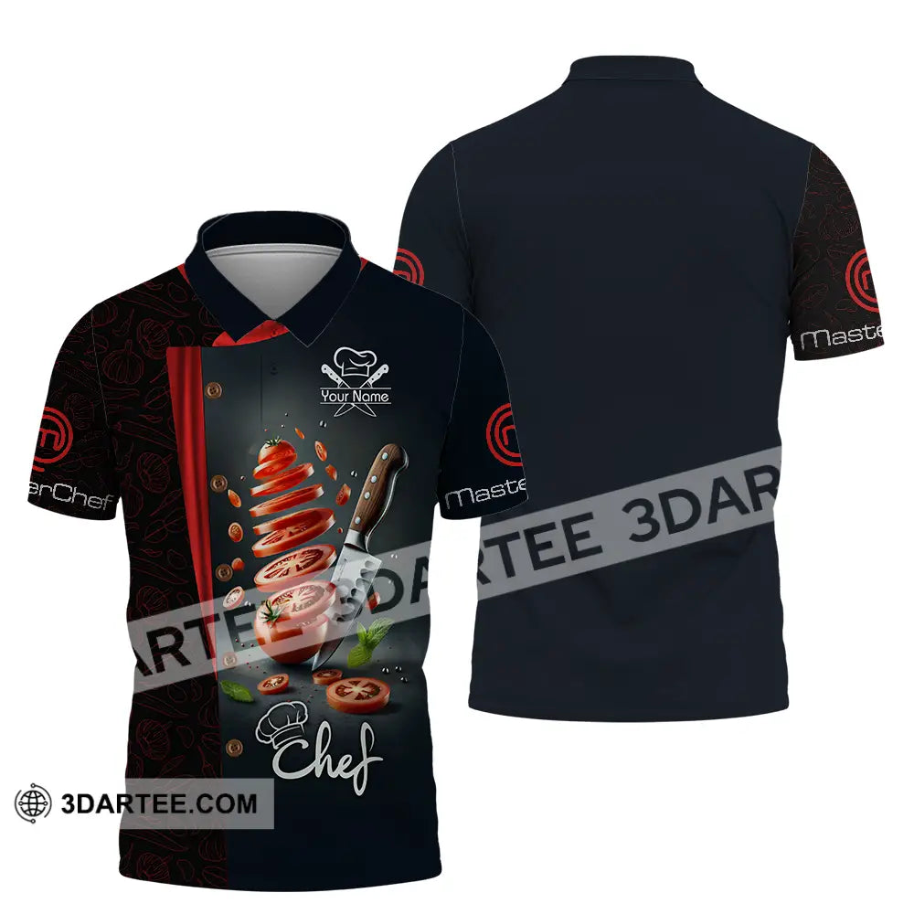 Unisex Shirt - Custom Text Shirt Master Chef Shirt Polo Shirt / S T-shirt