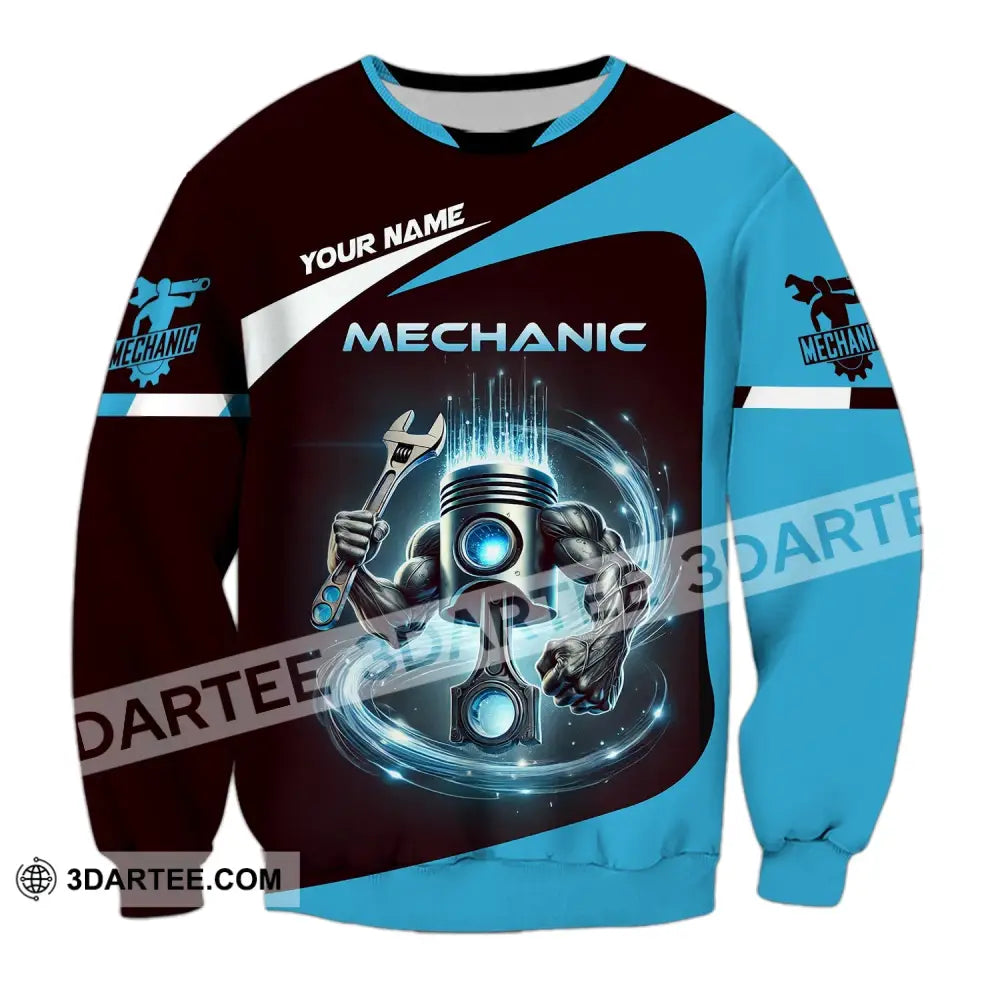 Unisex Shirt - Custom Text Mechanic Long Sleeve / S T-Shirt