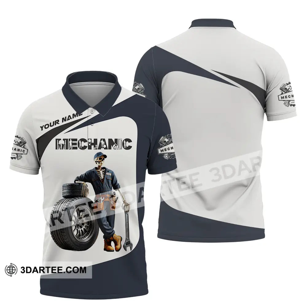Unisex Shirt - Custom Text Mechanic Polo / S T-Shirt