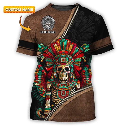 Unisex Shirt - Custom Text Shirt Mexico Aztec Classic Shirt T-shirt
