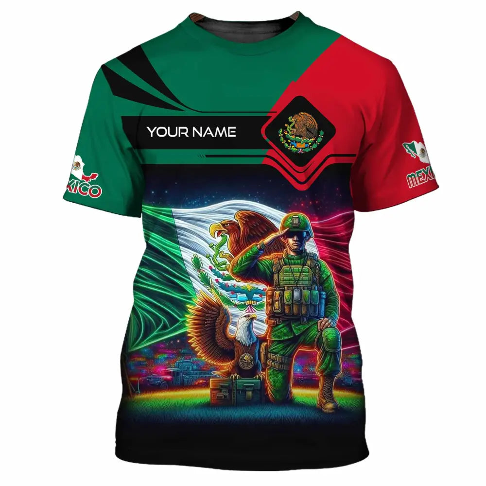 Unisex Shirt - Custom Text Shirt Mexico T-Shirt / S T-shirt