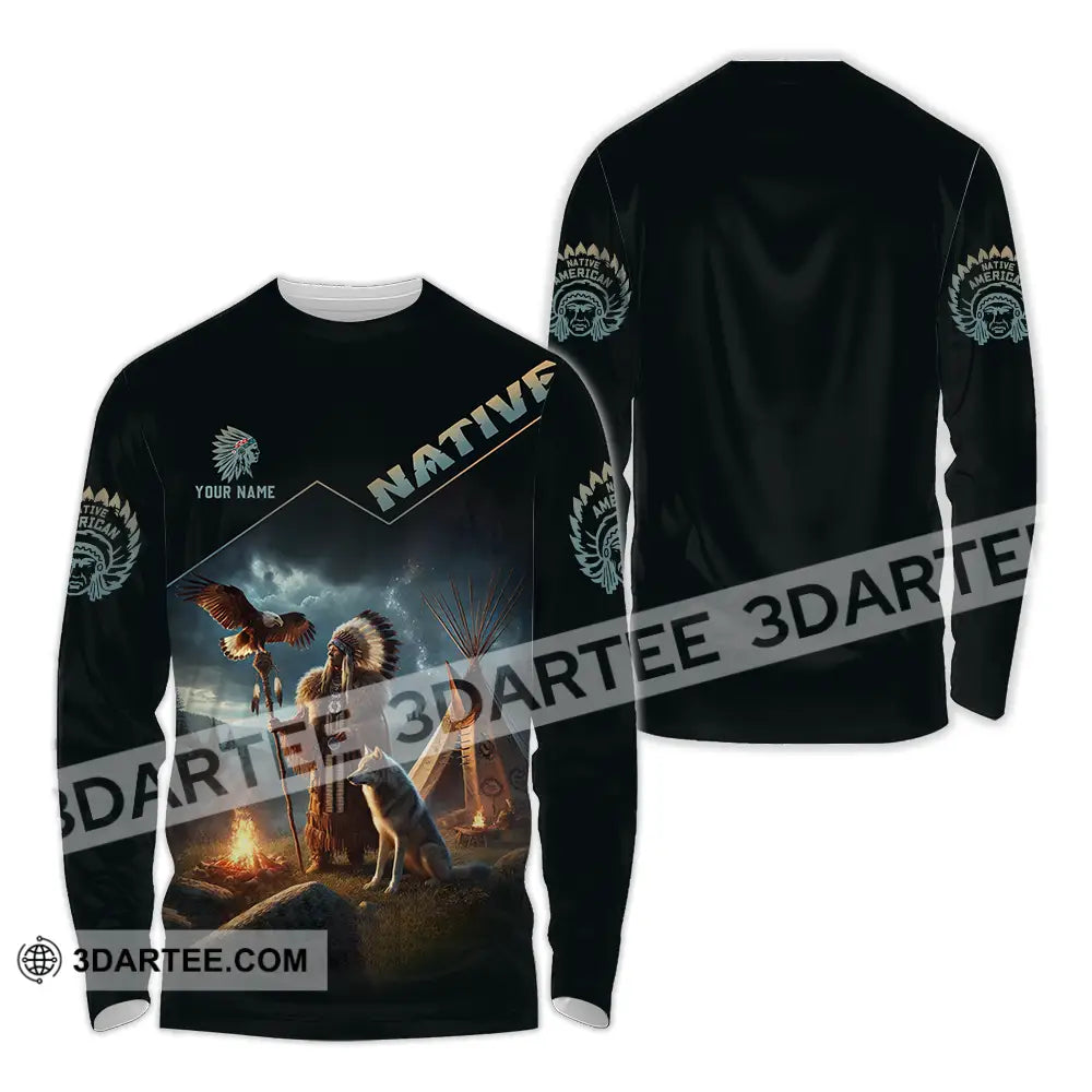 Unisex Shirt - Custom Text Native Long Sleeve / S T-Shirt