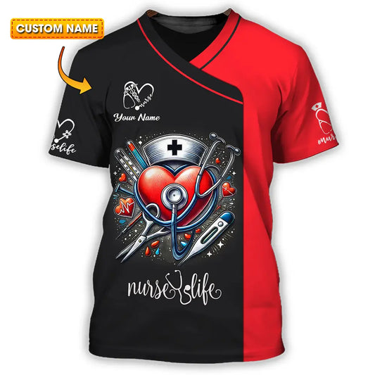 Unisex Shirt - Custom Text Nursing Shirt Nurse Life T-shirt