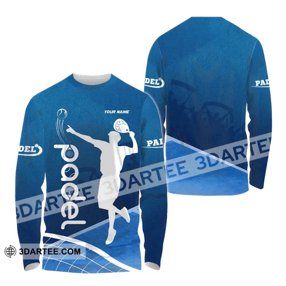 Unisex Shirt - Custom Text Shirt Padel Shirt Long Sleeve Shirt / S T-shirt