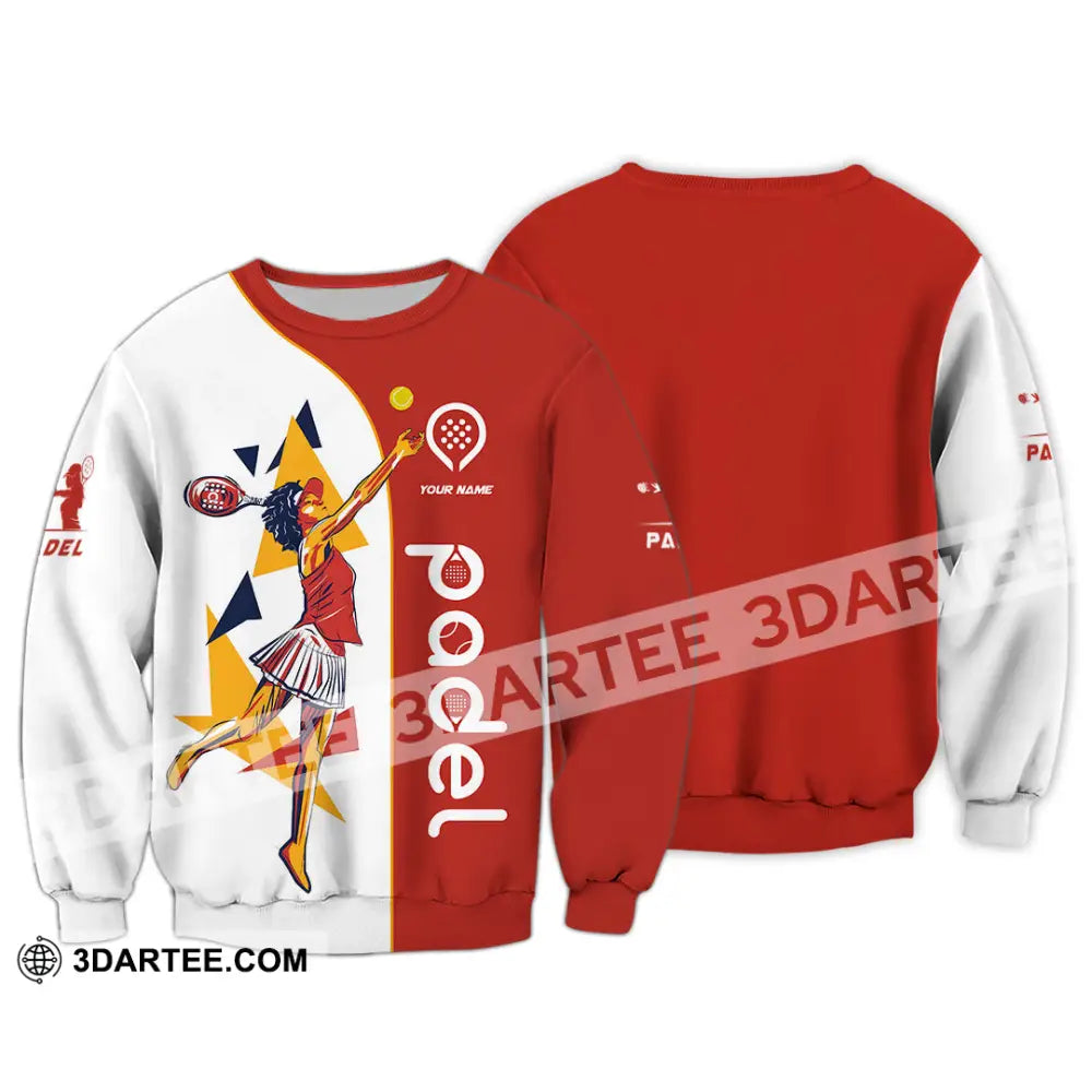 Unisex Shirt - Custom Text Shirt Padel Long Sleeve / S T-shirt