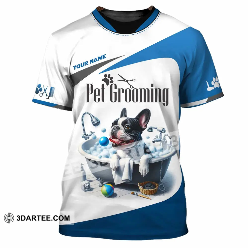 Unisex Shirt - Custom Text Shirt Pet Grooming Shirt T-Shirt / S T-shirt
