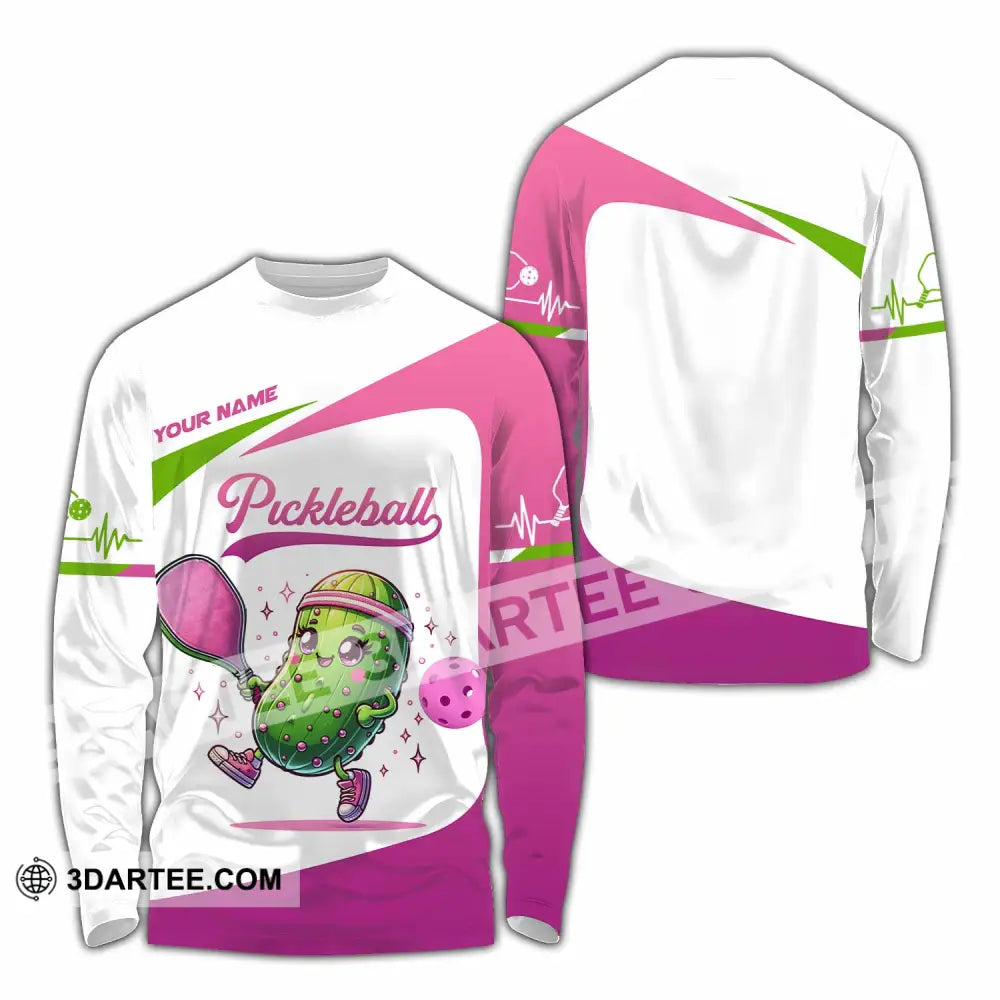 Unisex Shirt - Custom Text Shirt Pickleball Shirt Long Sleeve Shirt / S T-shirt