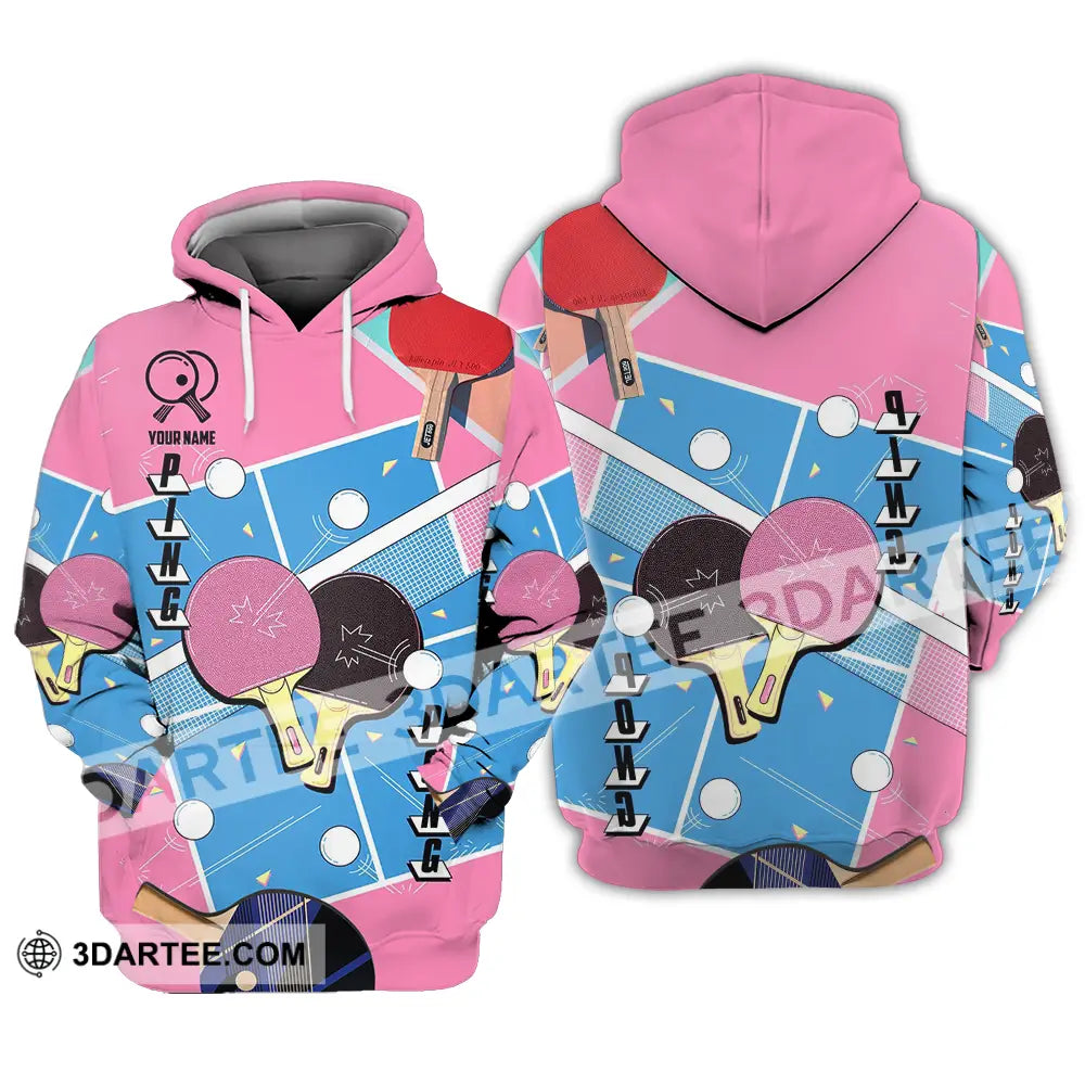Unisex Shirt - Custom Text Shirt Ping Pong Shirt Hoodie / S T-shirt